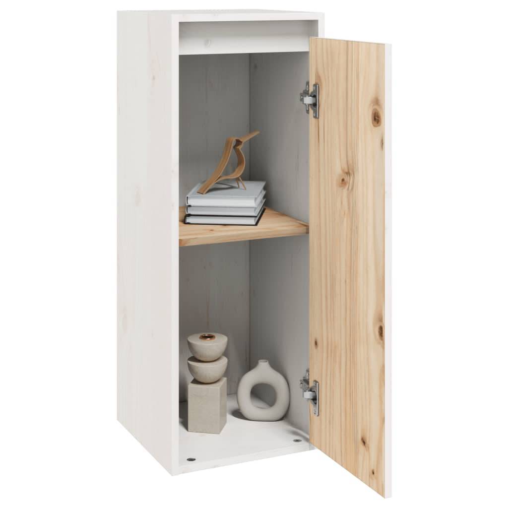 vidaXL Wandschrank Weiß 30x30x80 cm Massivholz Kiefer