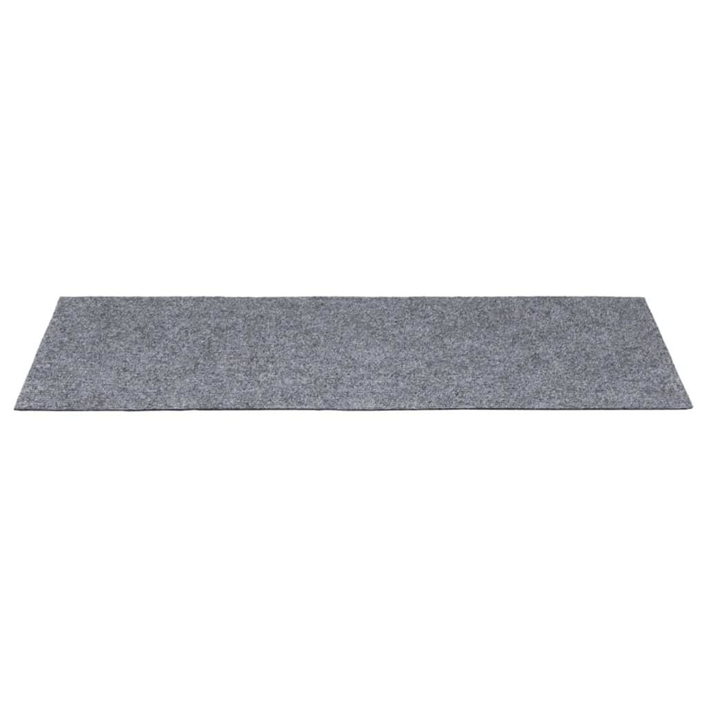 vidaXL Selbstklebende Treppenmatten 15 Stk. 60x25 cm Hellgrau