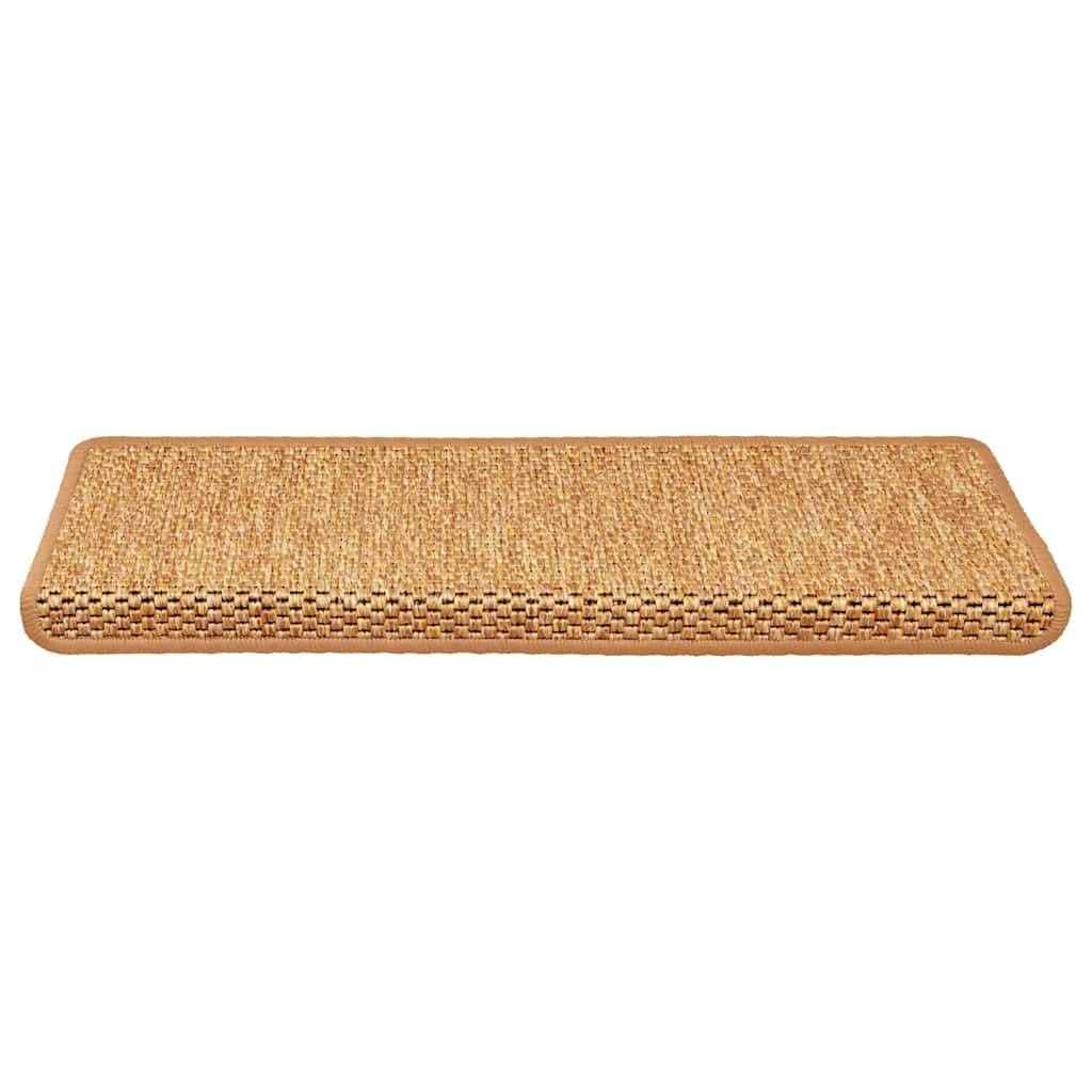 vidaXL Treppenmatten Selbstklebend Sisal-Optik 15Stk. 65x21x4cm Orange