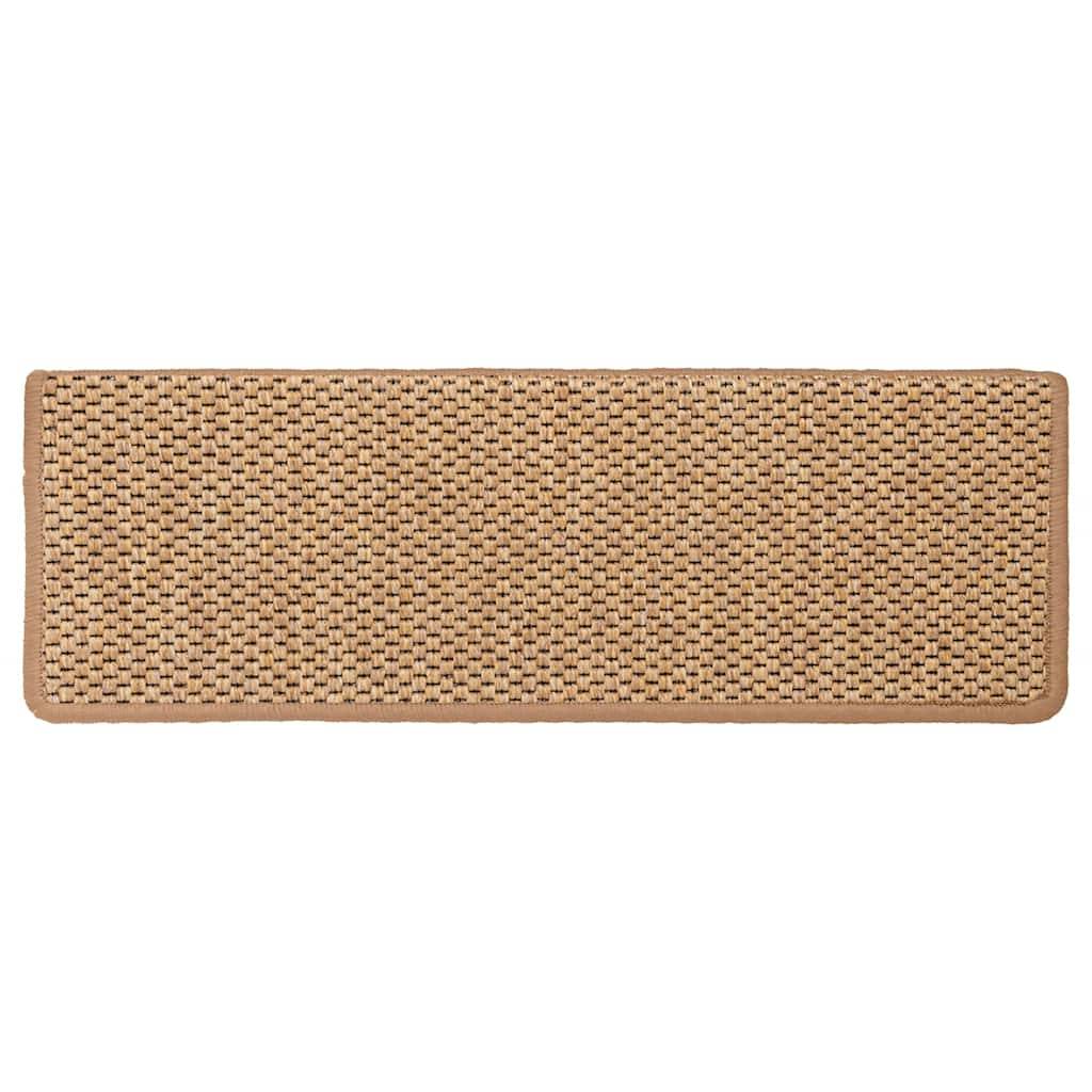 vidaXL Treppenmatten Selbstklebend Sisal-Optik 15Stk. 65x21x4cm Orange