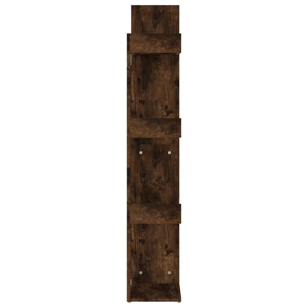vidaXL Bücherschrank 48x25,5x140 cm Räuchereiche Holzwerkstoff