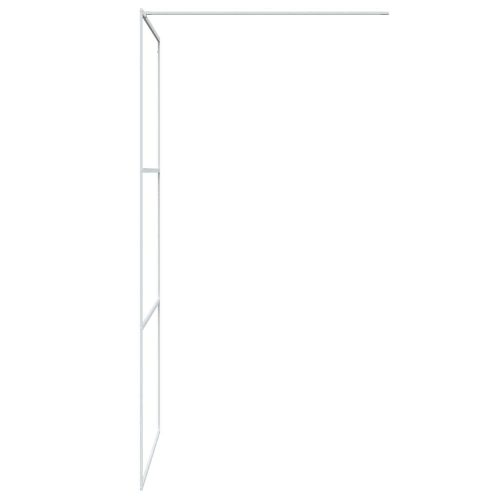 vidaXL Duschwand für Begehbare Dusche Weiß 100x195 cm ESG-Klarglas