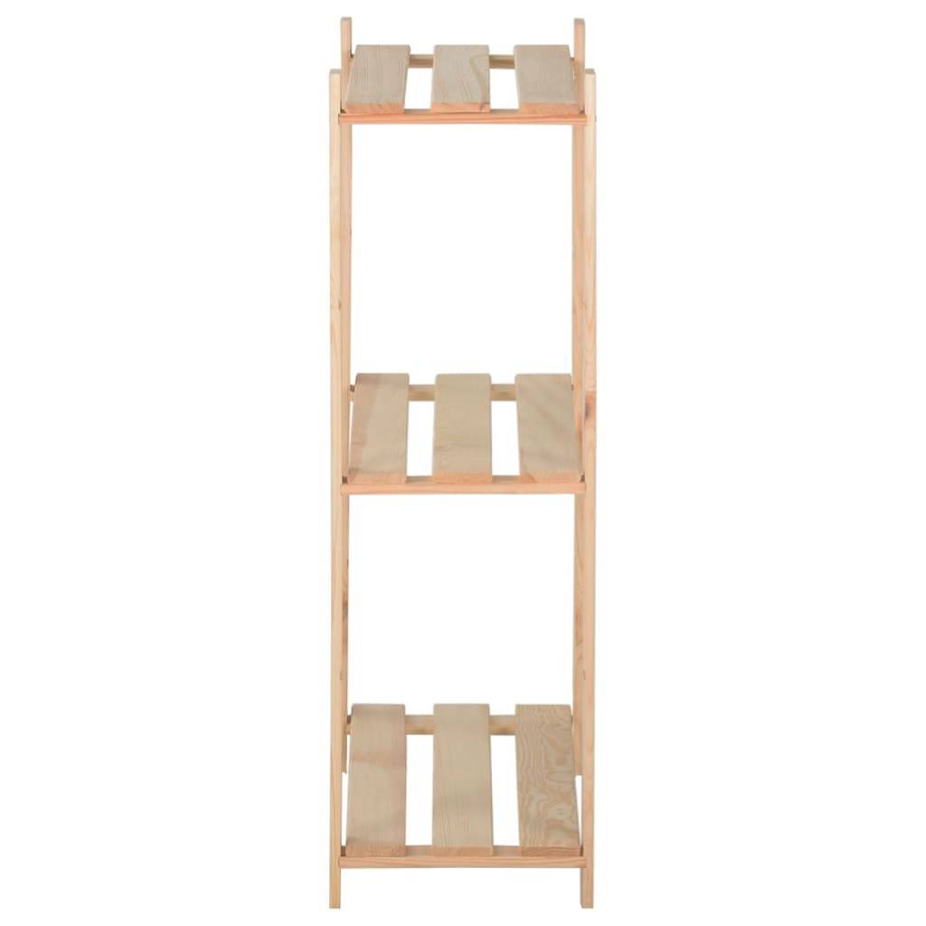vidaXL Lagerregal mit 3 Böden 60x28,5x90 cm Massivholz Kiefer