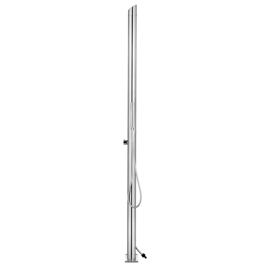 vidaXL Gartendusche 220 cm Edelstahl