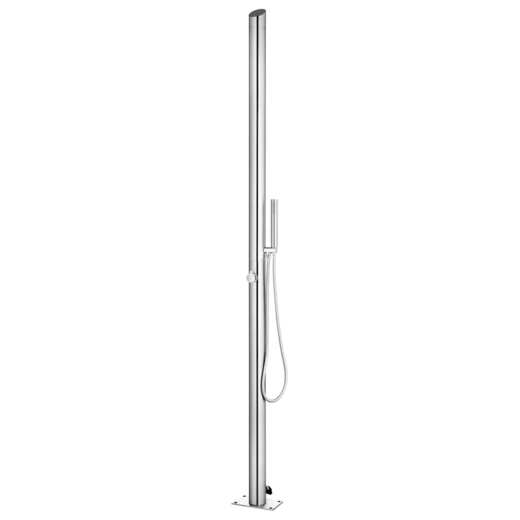 vidaXL Gartendusche 220 cm Edelstahl