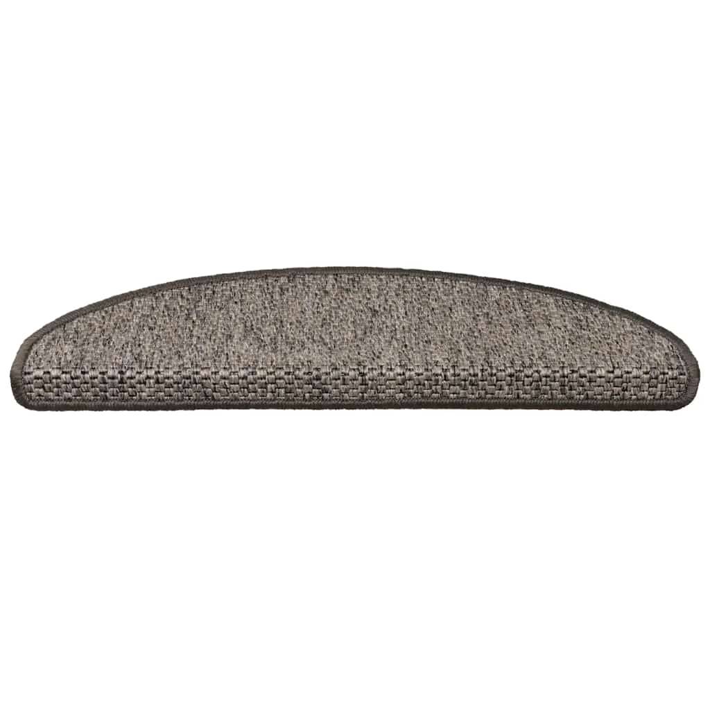 vidaXL Treppenmatten Selbstklebend Sisal 15 Stk. 65x21x4 cm Anthrazit
