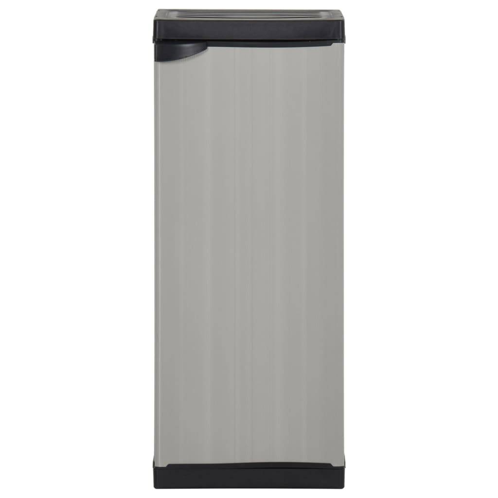 vidaXL Garten-Lagerschrank mit 1 Boden Grau und Schwarz 35x40x85 cm
