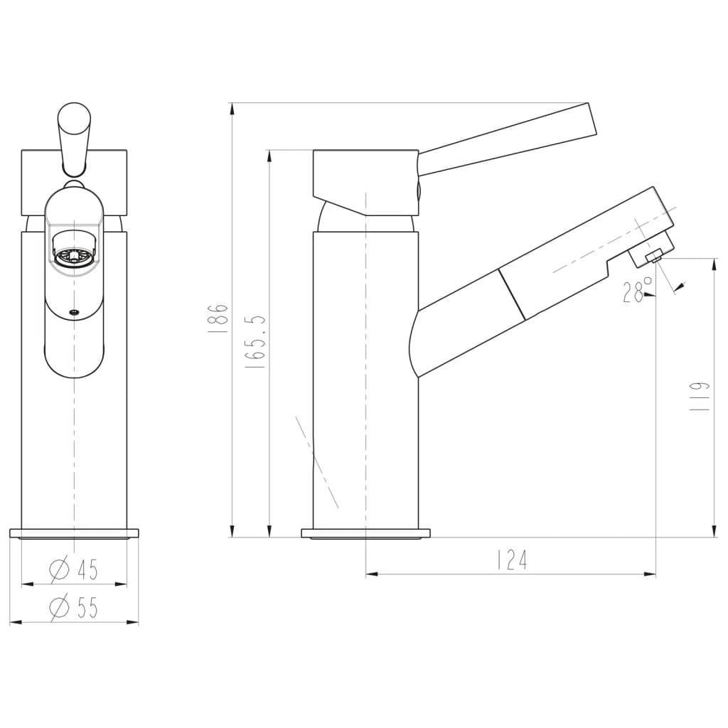 SCHÜTTE Waschtischarmatur CORNWALL Niederdruck Chrom