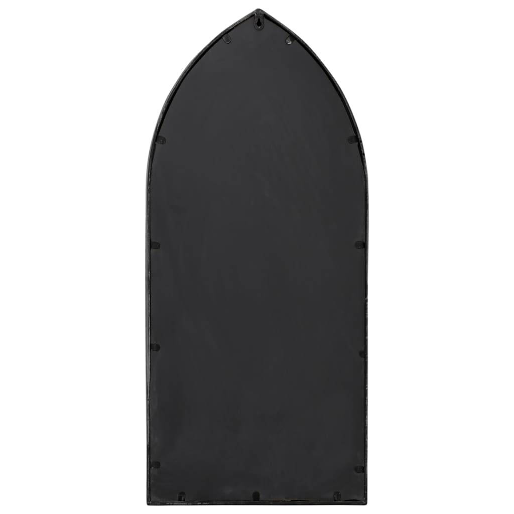 vidaXL Gartenspiegel Schwarz 100x45 cm Eisen