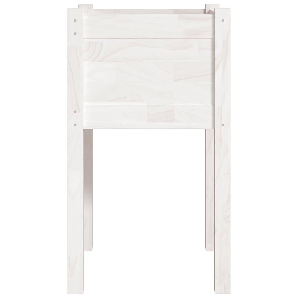 vidaXL Pflanzkübel Weiß 40x40x70 cm Massivholz Kiefer