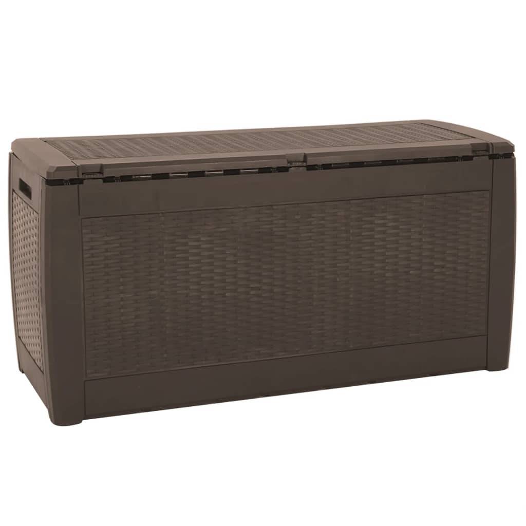 vidaXL Gartentruhe Braun 119x48x60 cm Polypropylen