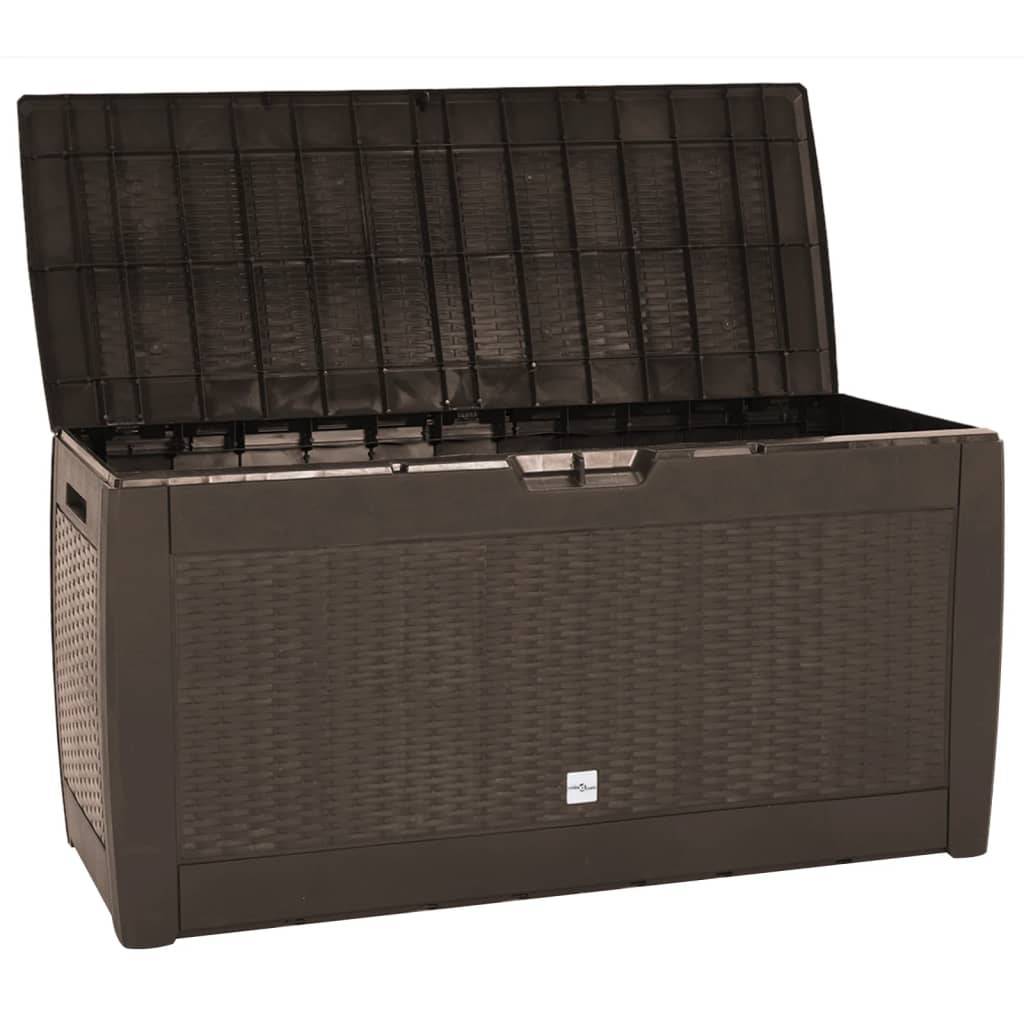 vidaXL Gartentruhe Braun 119x48x60 cm Polypropylen