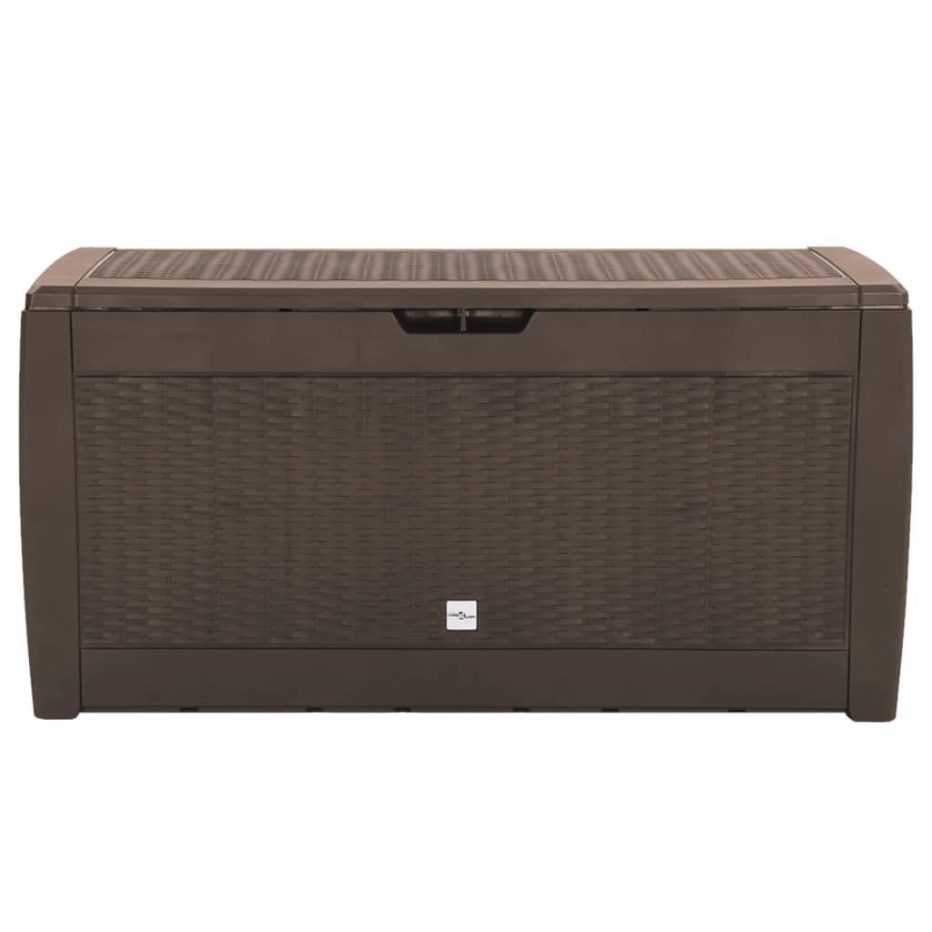 vidaXL Gartentruhe Braun 119x48x60 cm Polypropylen