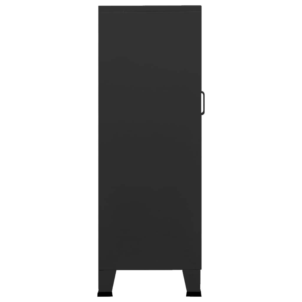 vidaXL Lagerschrank Industrial Schwarz 70x40x115 cm Metall