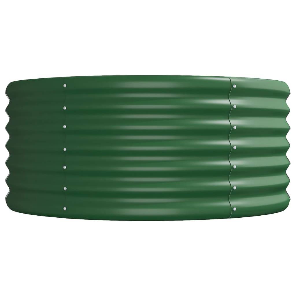 vidaXL Hochbeet Pulverbeschichteter Stahl 512x80x36 cm Grün