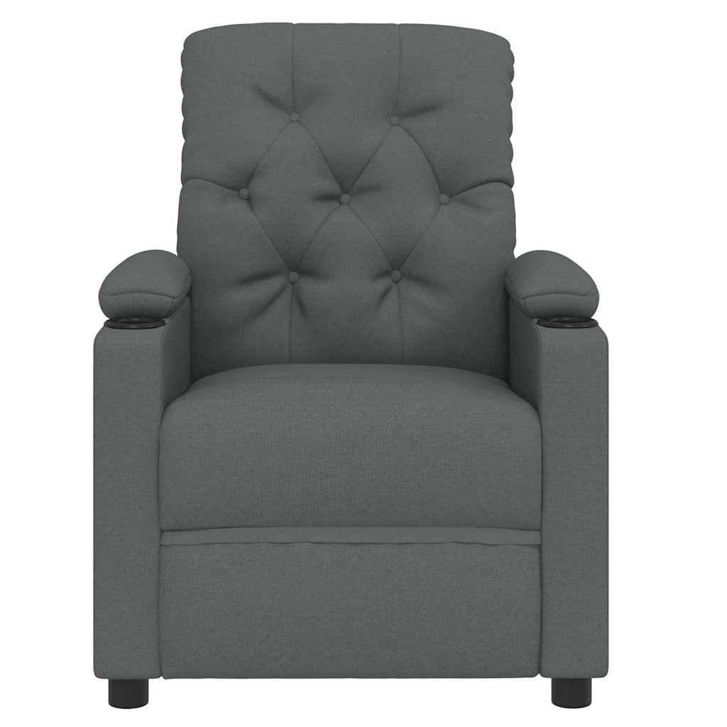 vidaXL Relaxsessel, Stoff, Dunkelgrau