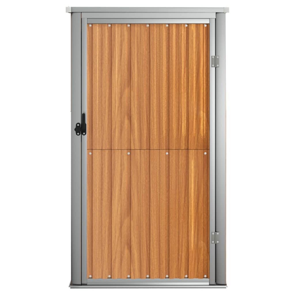 vidaXL Gerätehaus Braun 88x89x161 cm Verzinkter Stahl
