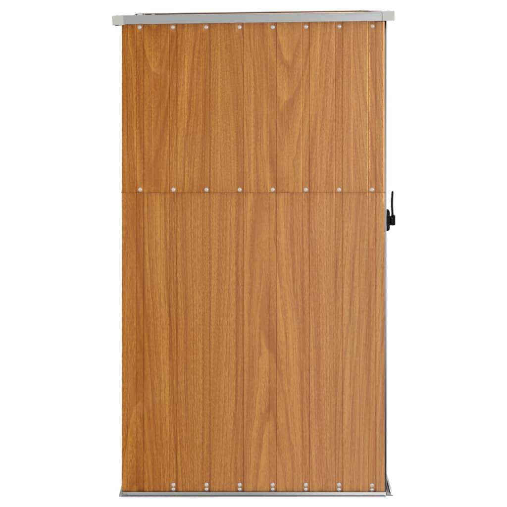 vidaXL Gerätehaus Braun 88x89x161 cm Verzinkter Stahl