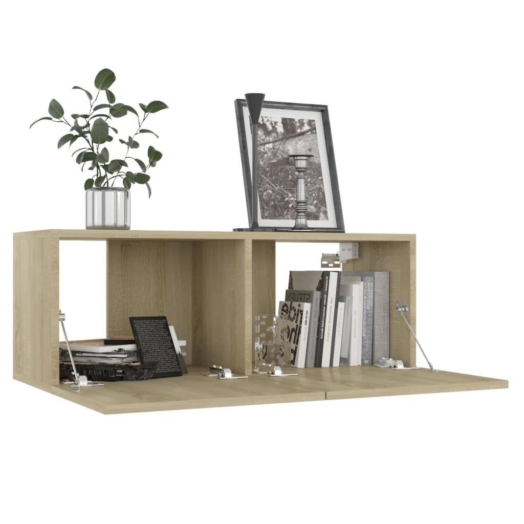 vidaXL TV-Schrank Sonoma-Eiche 80x30x30 cm Holzwerkstoff