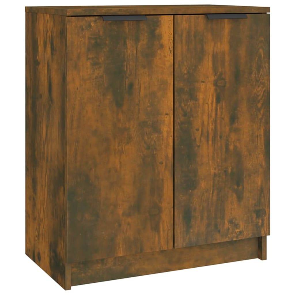 vidaXL Schuhschrank Räuchereiche 59x35x70 cm Holzwerkstoff