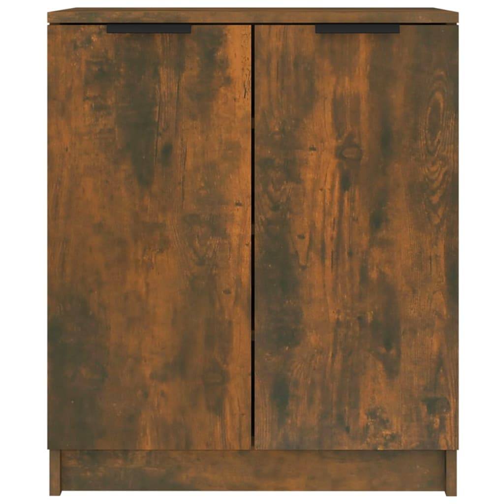 vidaXL Schuhschrank Räuchereiche 59x35x70 cm Holzwerkstoff
