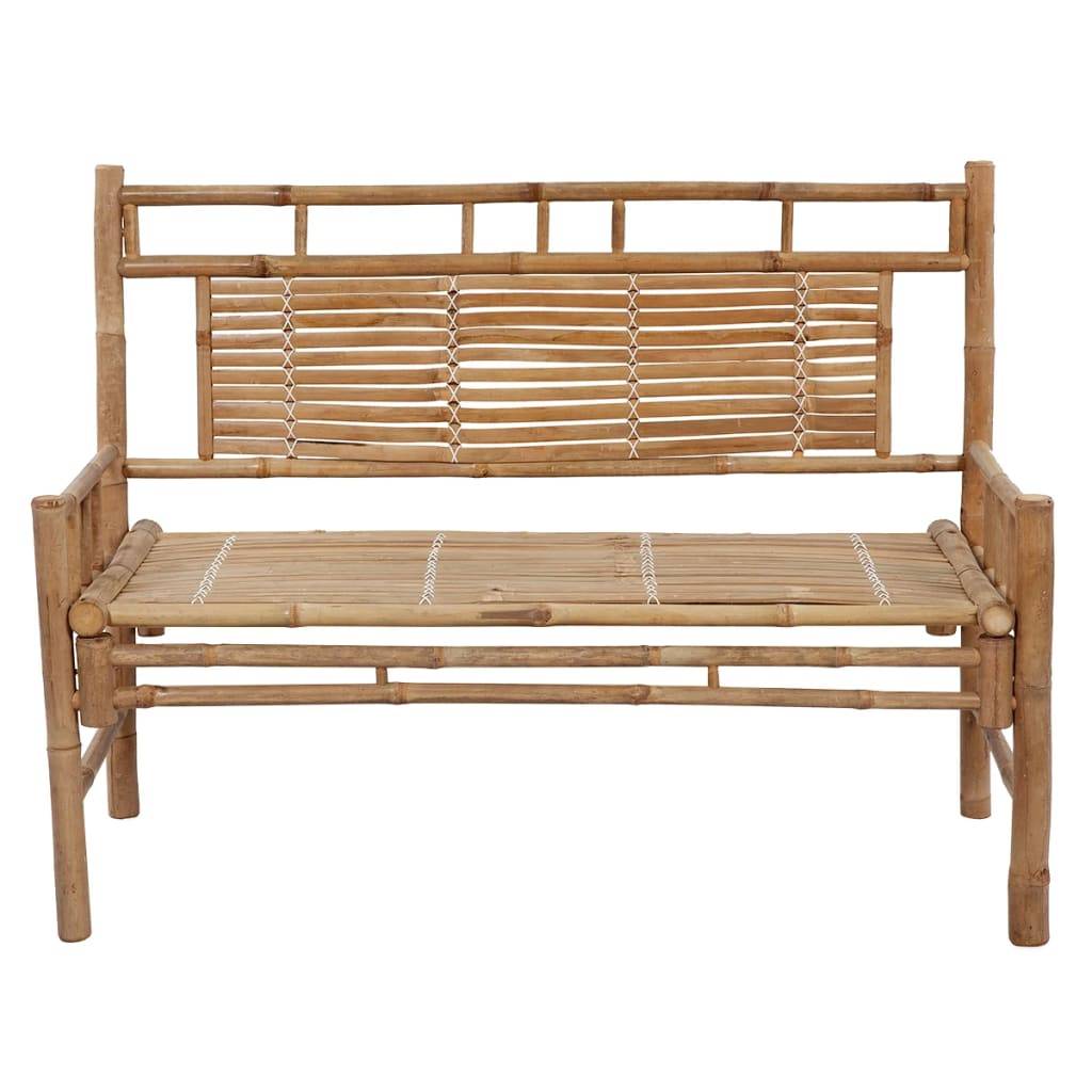 vidaXL Gartenbank mit Auflage 120 cm Bambus