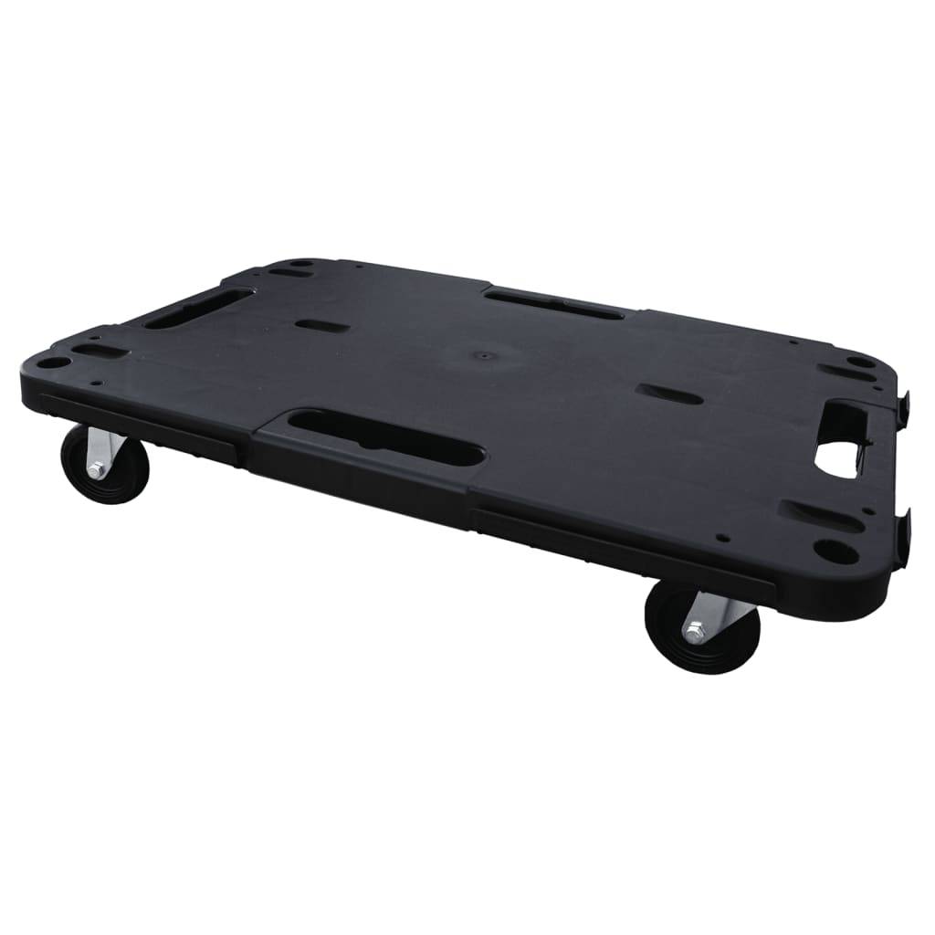 vidaXL Transportroller 3 Stk. Schwarz 58x38x12 cm Polypropylen