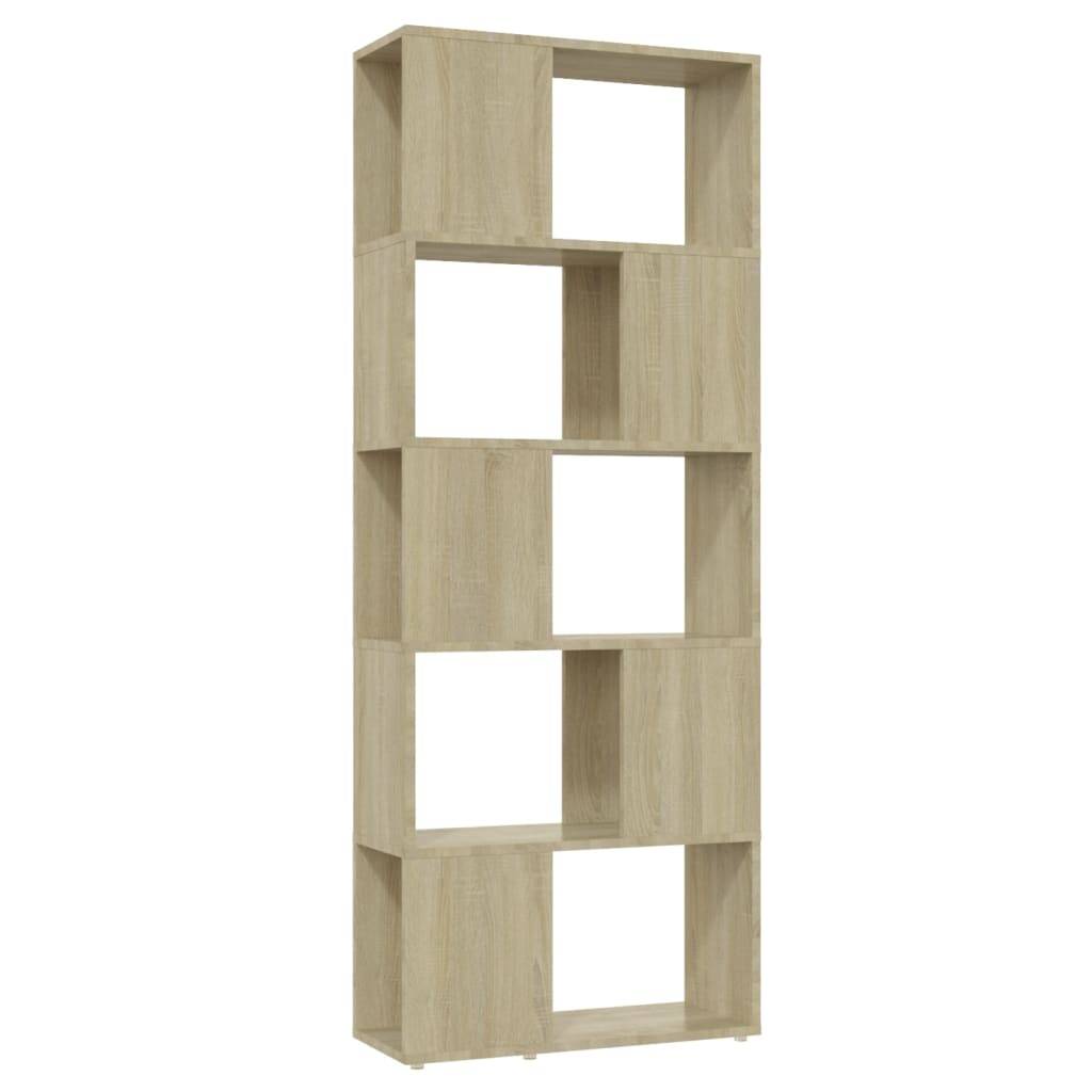 vidaXL Bücherregal Raumteiler Sonoma-Eiche 60x24x155 cm