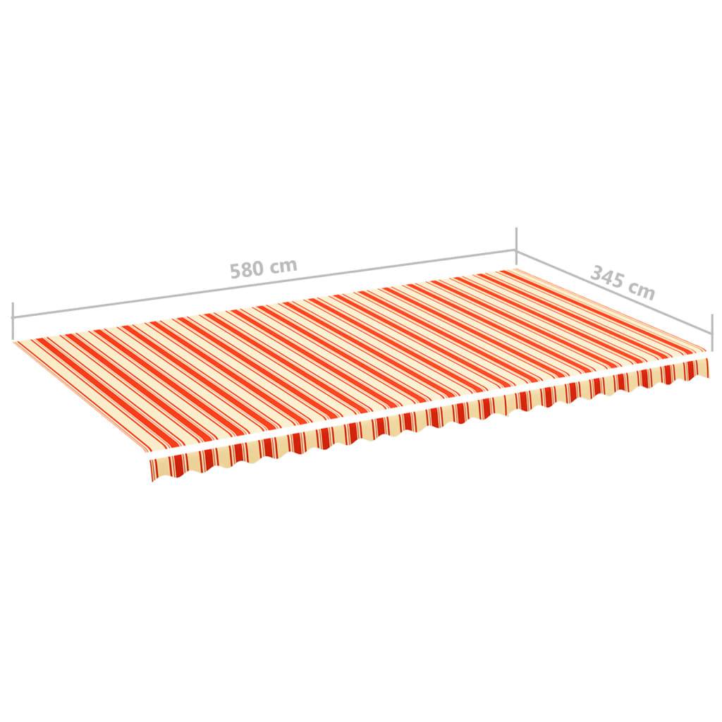 vidaXL Markisenbespannung Gelb und Orange 6x3,5 m