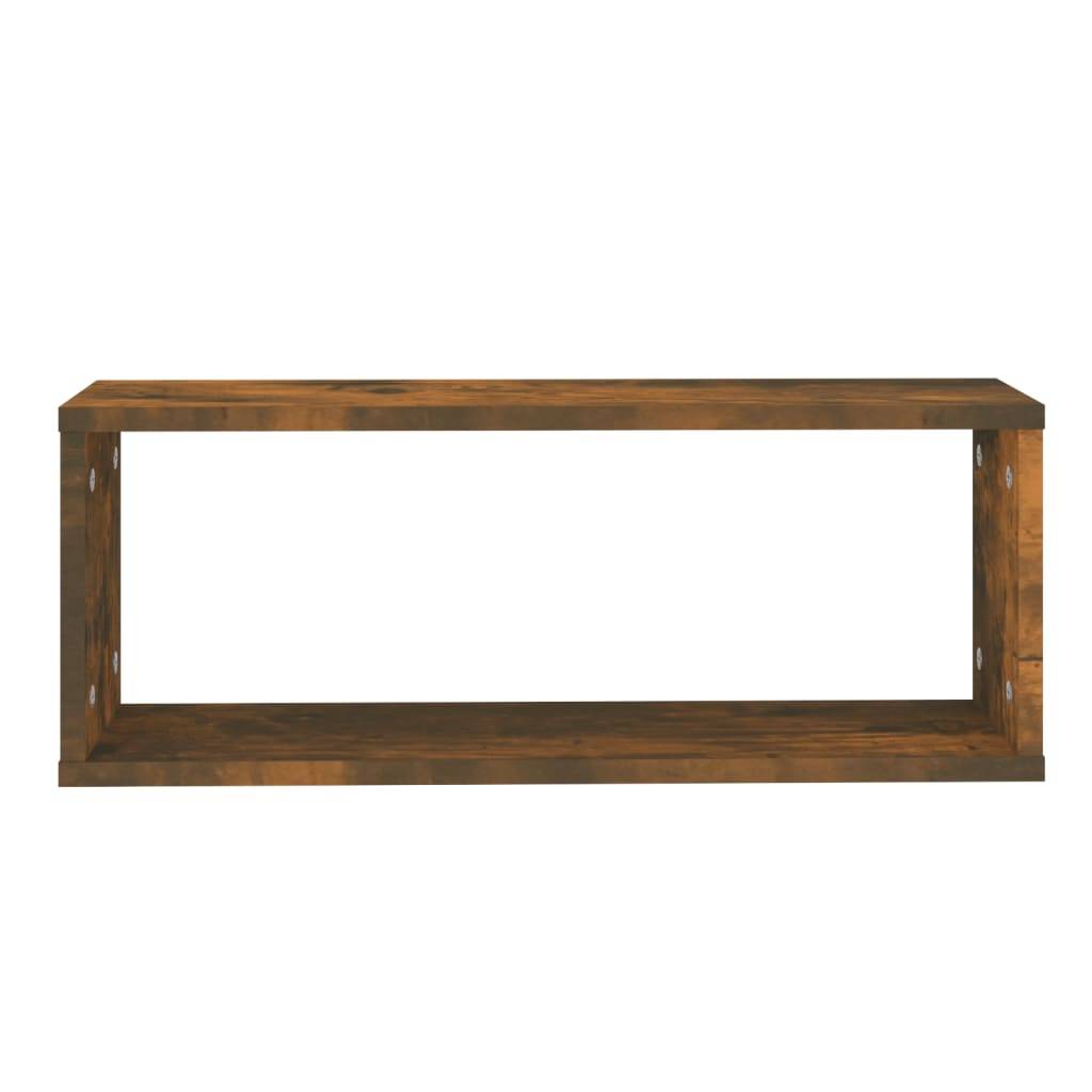 vidaXL Würfelregale 4 Stk. Räuchereiche 60x15x23 cm Holzwerkstoff