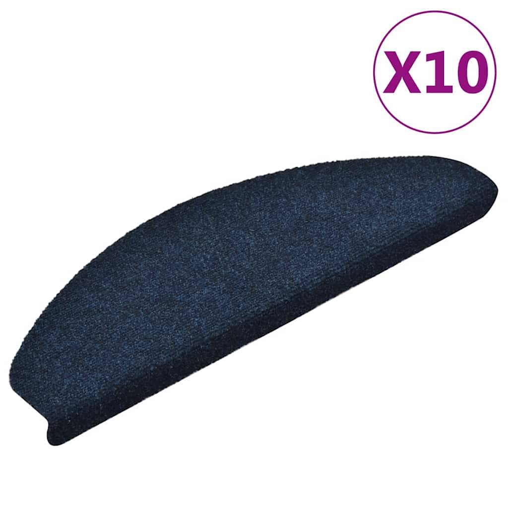 vidaXL Selbstklebende Treppenmatten 10 Stk. Marineblau 65x21x4cm