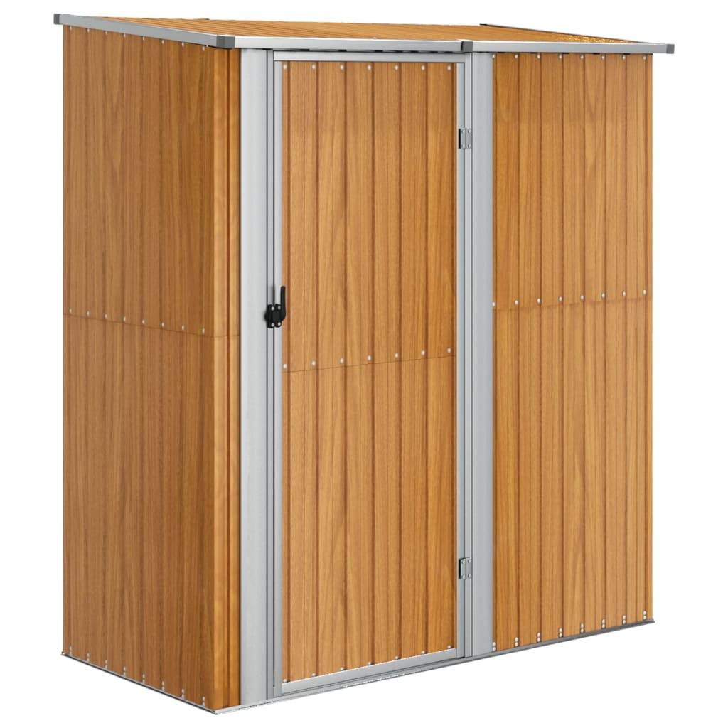vidaXL Geräteschuppen Braun 180,5x97x209,5 cm Verzinkter Stahl