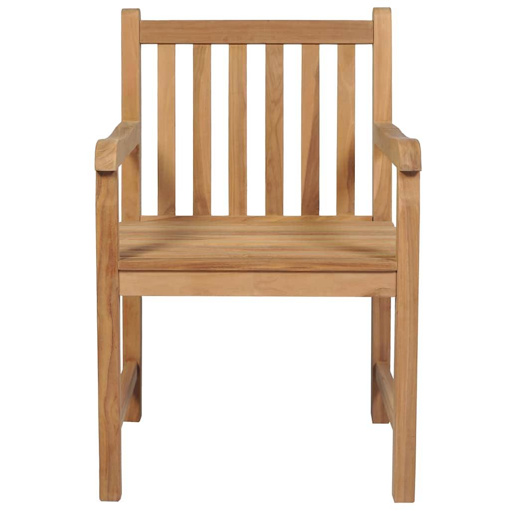 vidaXL Gartenstühle 2 Stk. mit Anthrazit Kissen Massivholz Teak