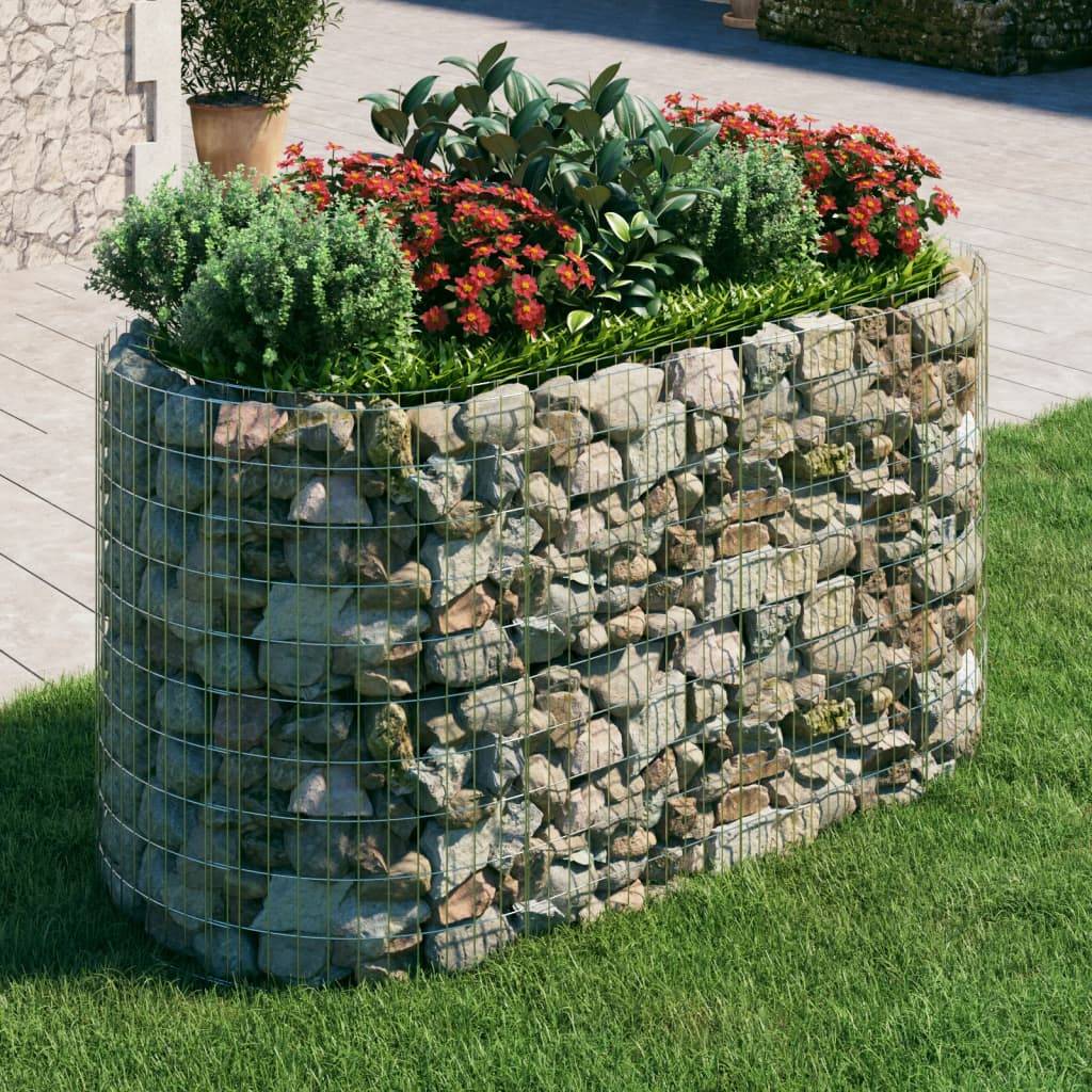 vidaXL Gabionen-Hochbeet Verzinktes Eisen 200x100x100 cm