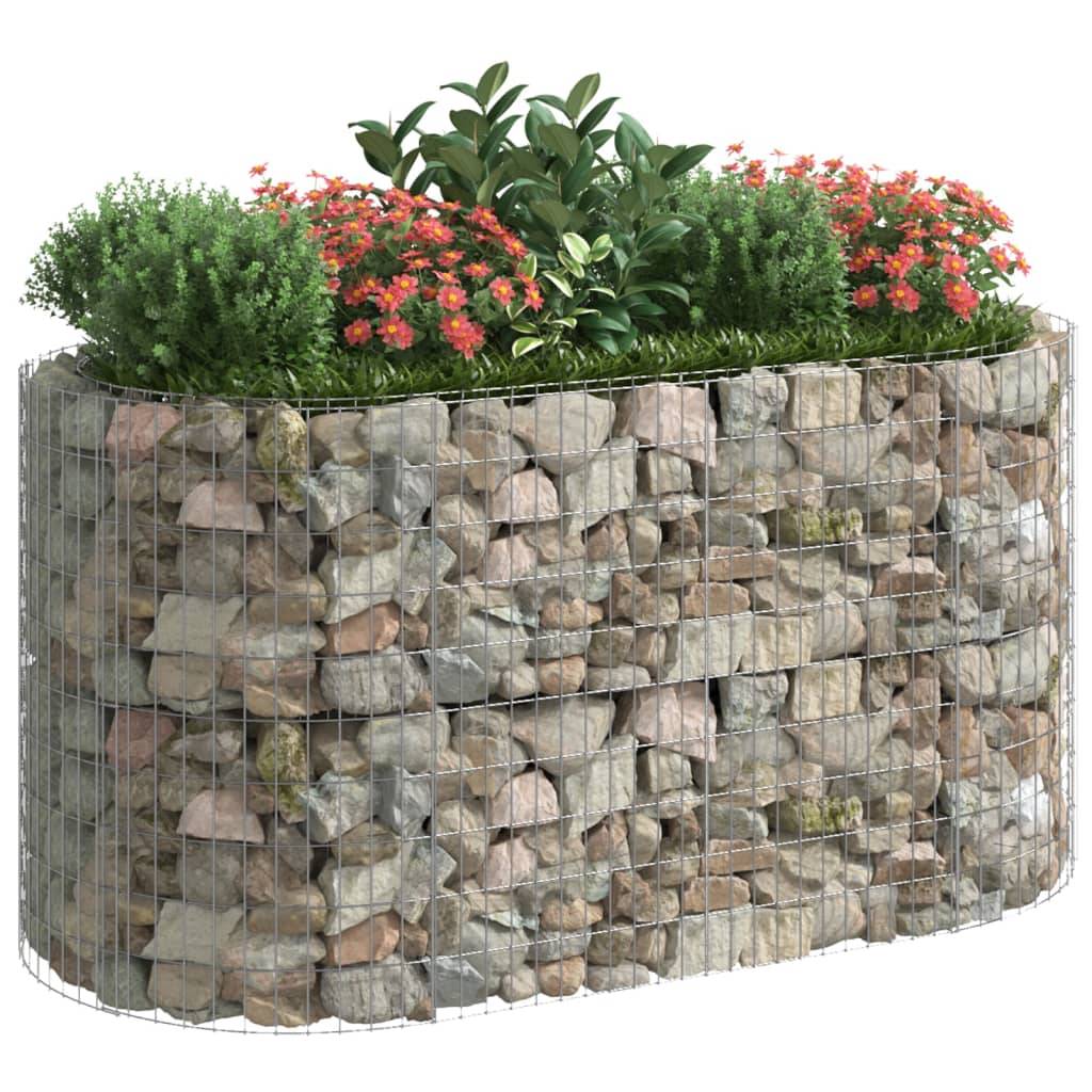 vidaXL Gabionen-Hochbeet Verzinktes Eisen 200x100x100 cm