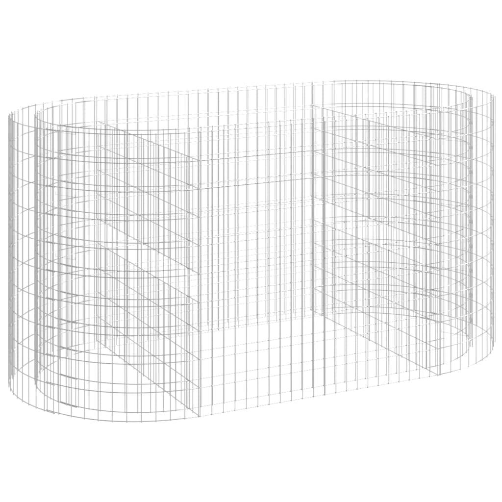 vidaXL Gabionen-Hochbeet Verzinktes Eisen 200x100x100 cm