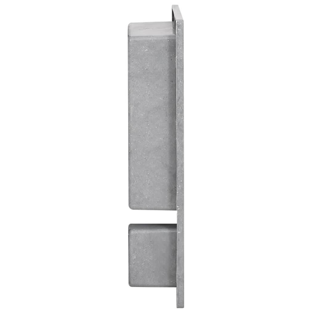 vidaXL Duschnische mit 2 Fächern Mattgrau 41x51x10 cm