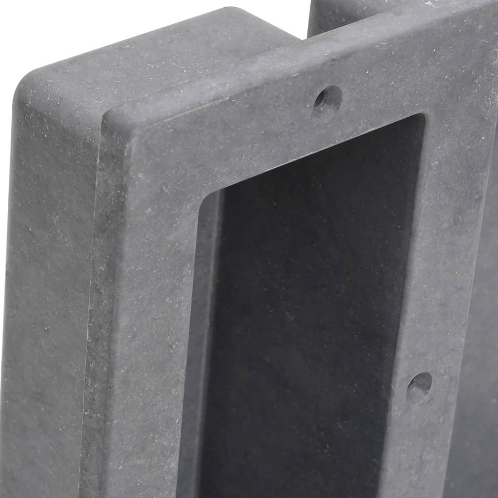vidaXL Duschnische mit 2 Fächern Mattgrau 41x51x10 cm