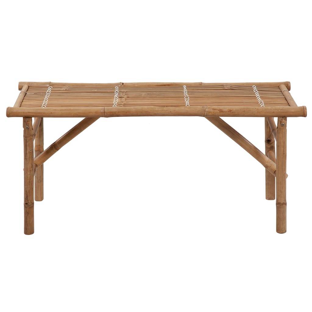 vidaXL Klappbare Gartenbank mit Auflage 118 cm Bambus
