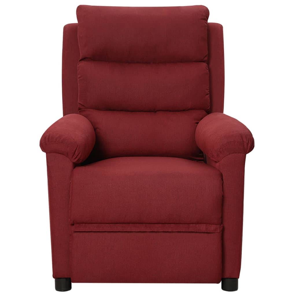 vidaXL Massagesessel Weinrot Stoff