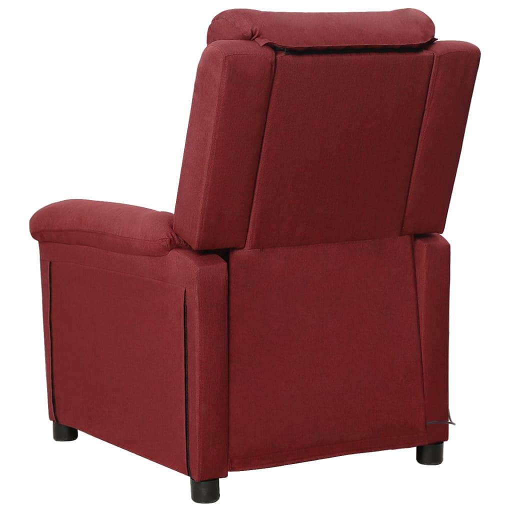 vidaXL Massagesessel Weinrot Stoff