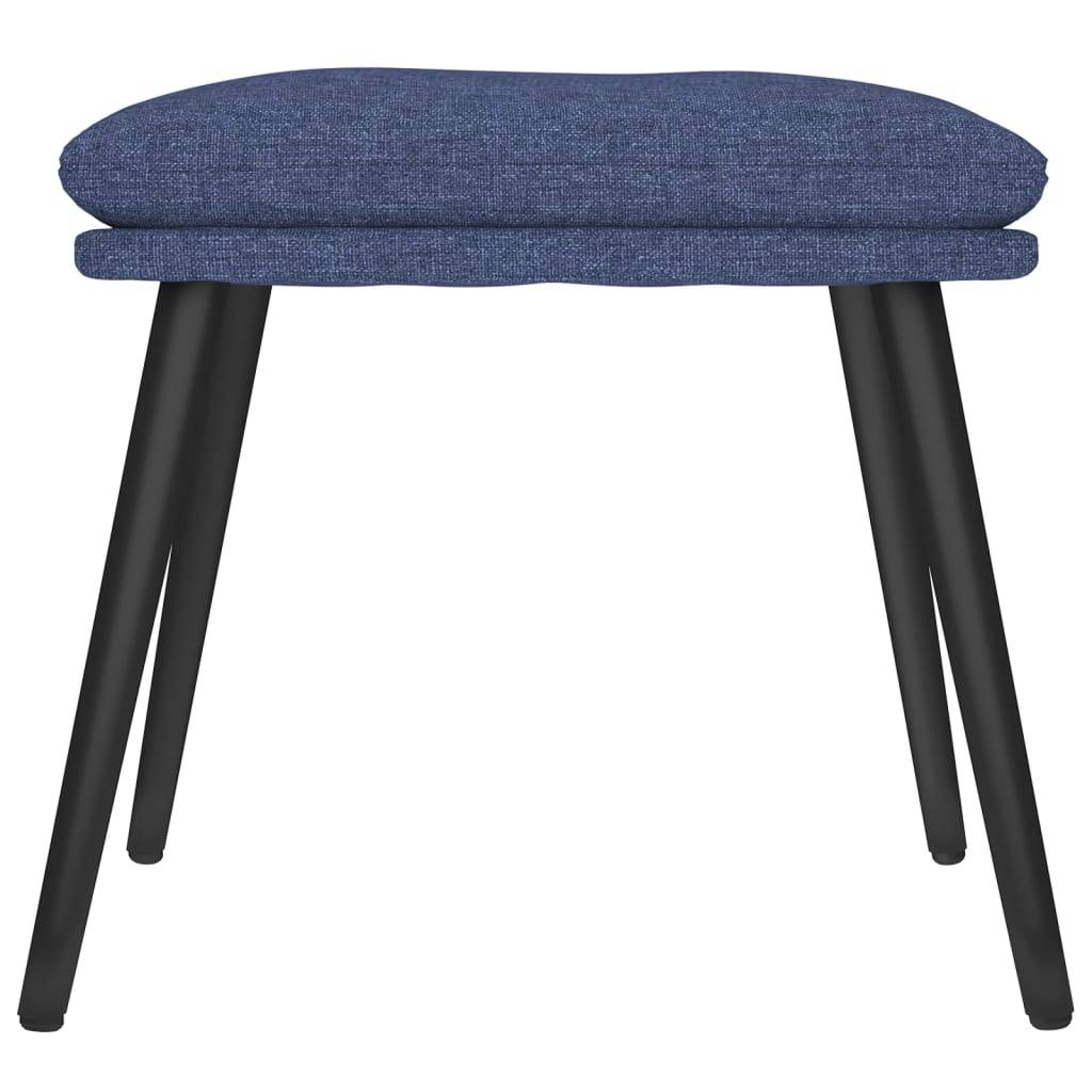 vidaXL Fußhocker Blau 45x29,5x35 cm Stoff