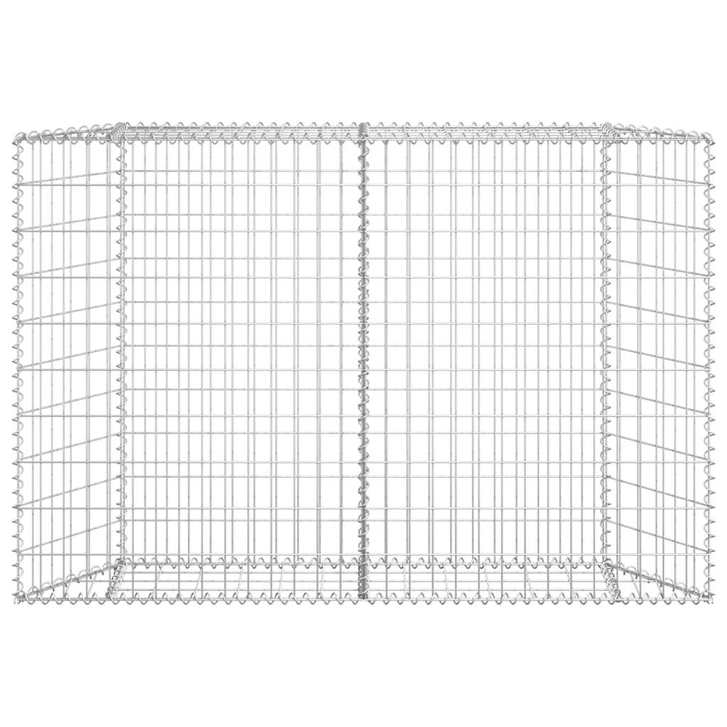 vidaXL Gabionen-Hochbeet Trapezform Verzinkter Stahl 150x20x100 cm