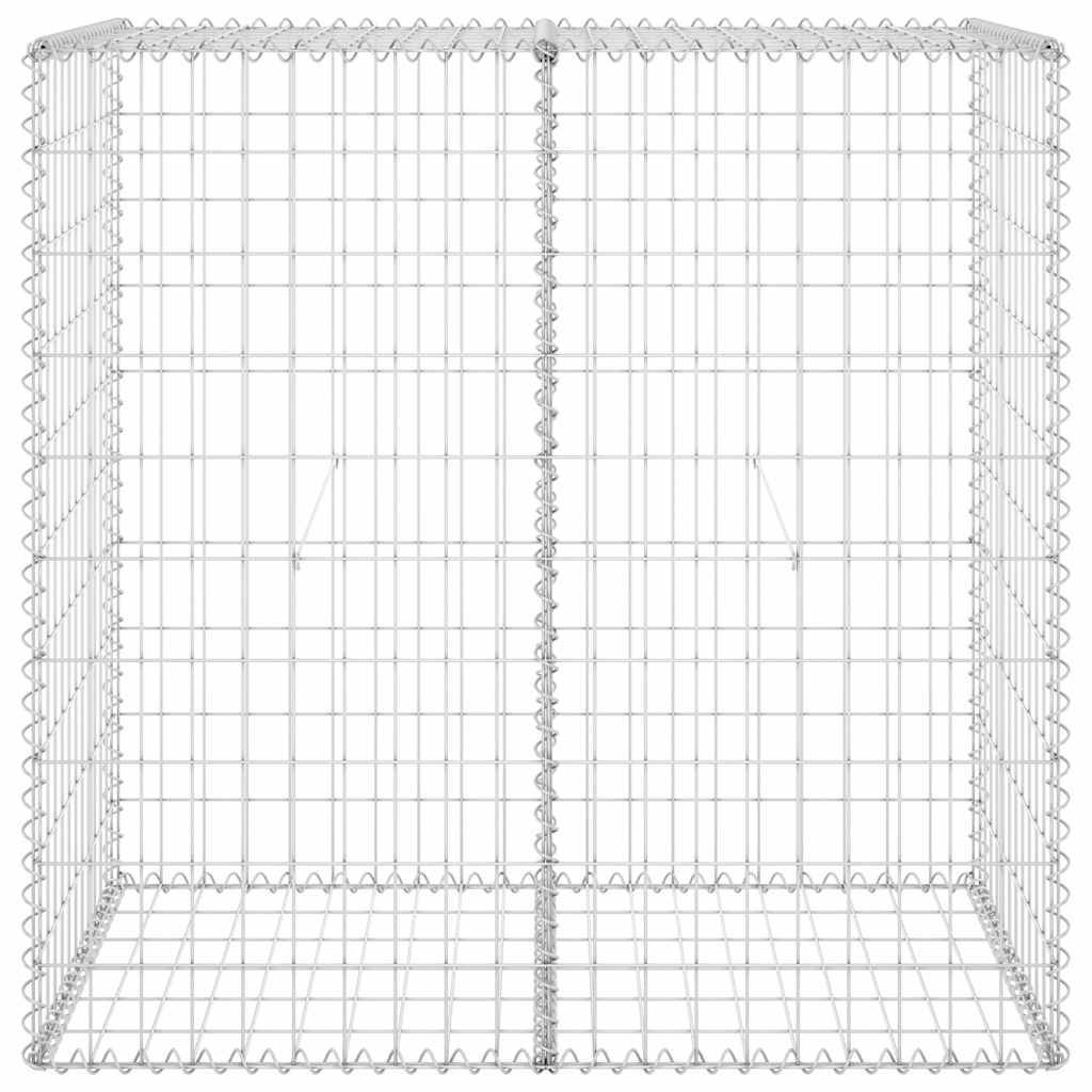 vidaXL Gabionenwand mit Abdeckung Verzinkter Stahl 100x60x100 cm