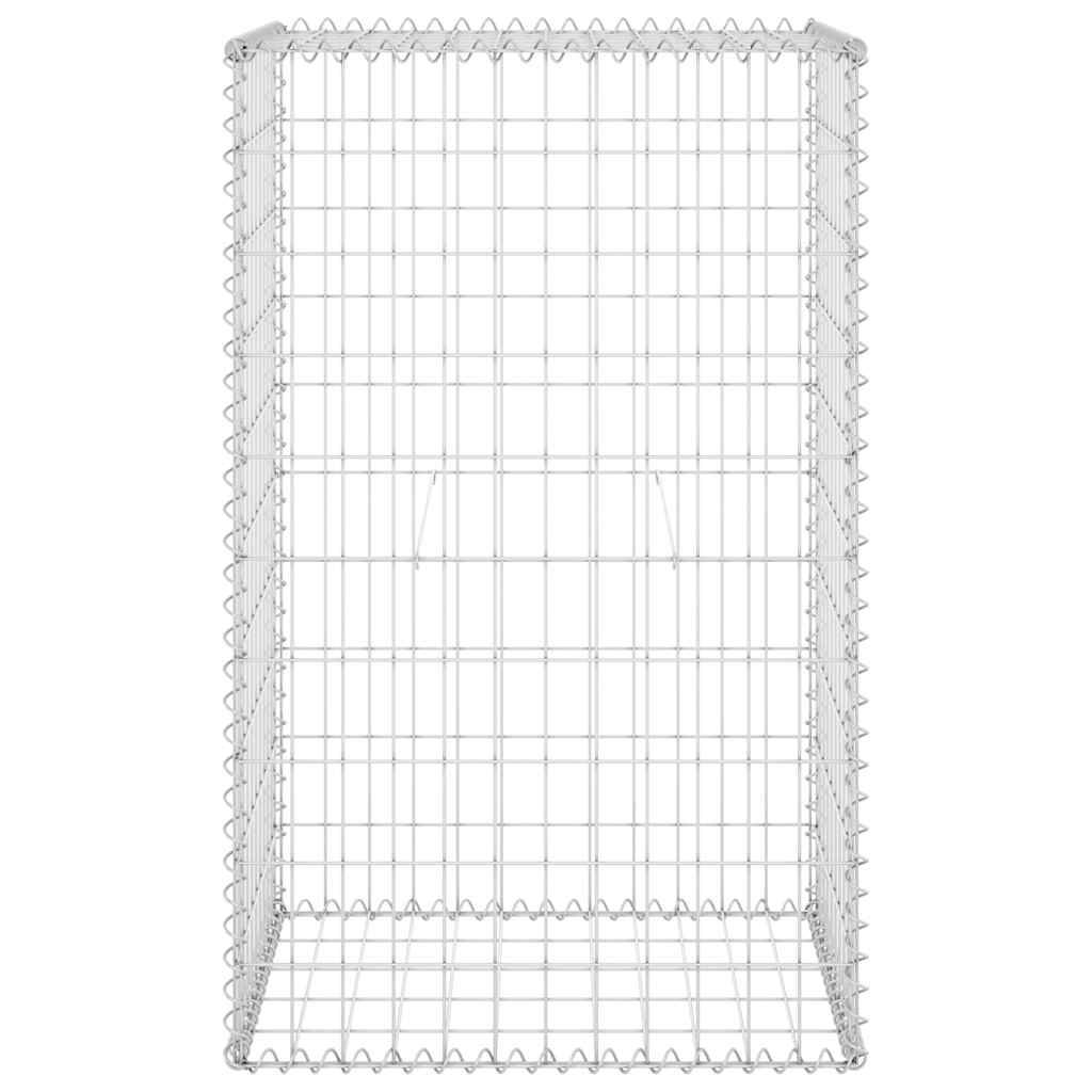 vidaXL Gabionenwand mit Abdeckung Verzinkter Stahl 60x50x100 cm