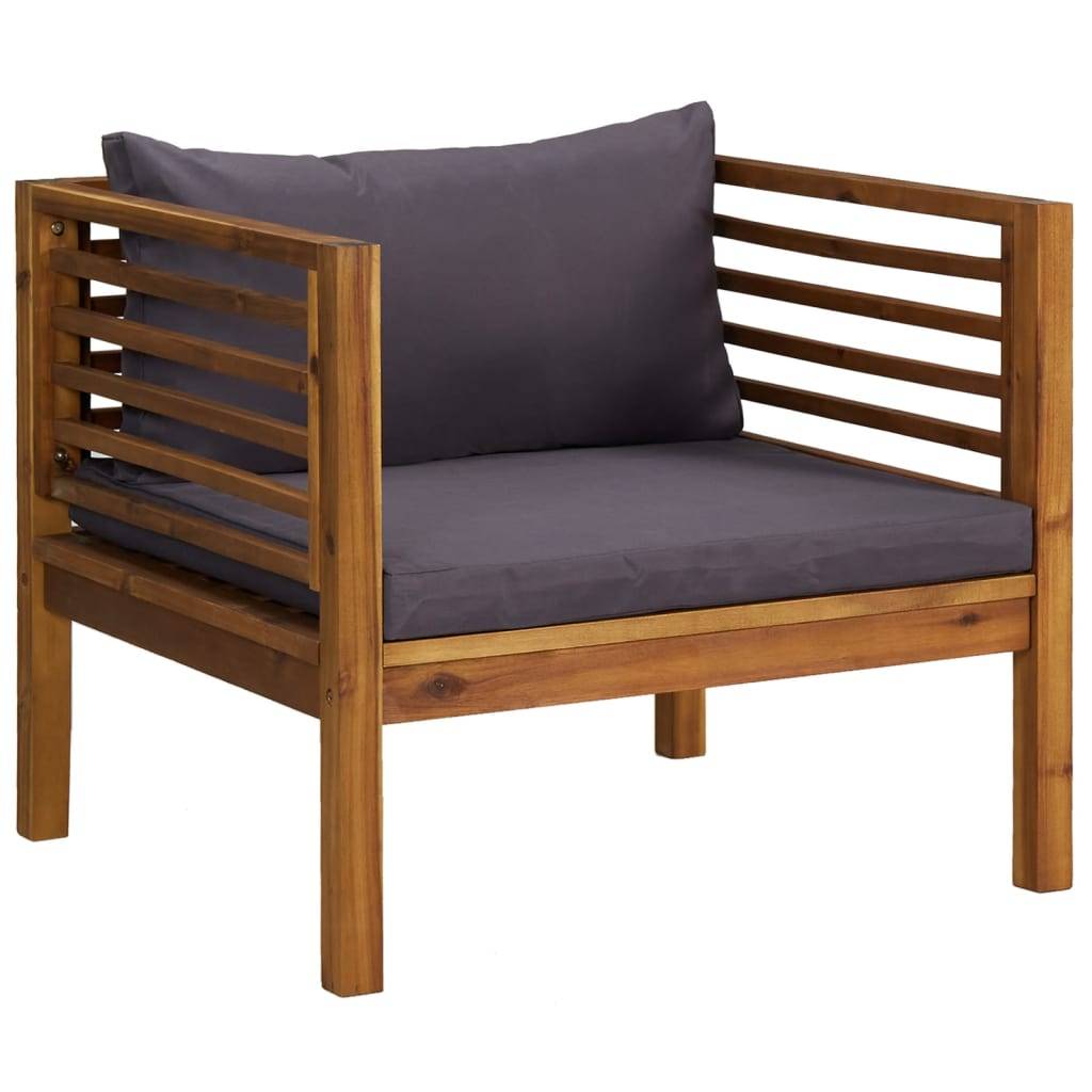 vidaXL 5-tlg. Garten-Lounge-Set mit Auflage Massivholz Akazie