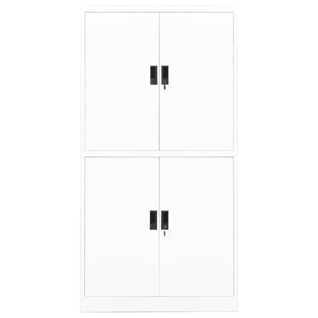vidaXL Büroschrank Weiß 90x40x180 cm Stahl