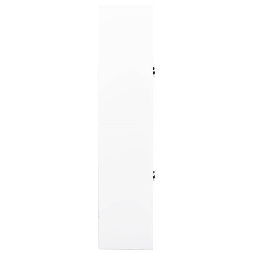 vidaXL Büroschrank Weiß 90x40x180 cm Stahl