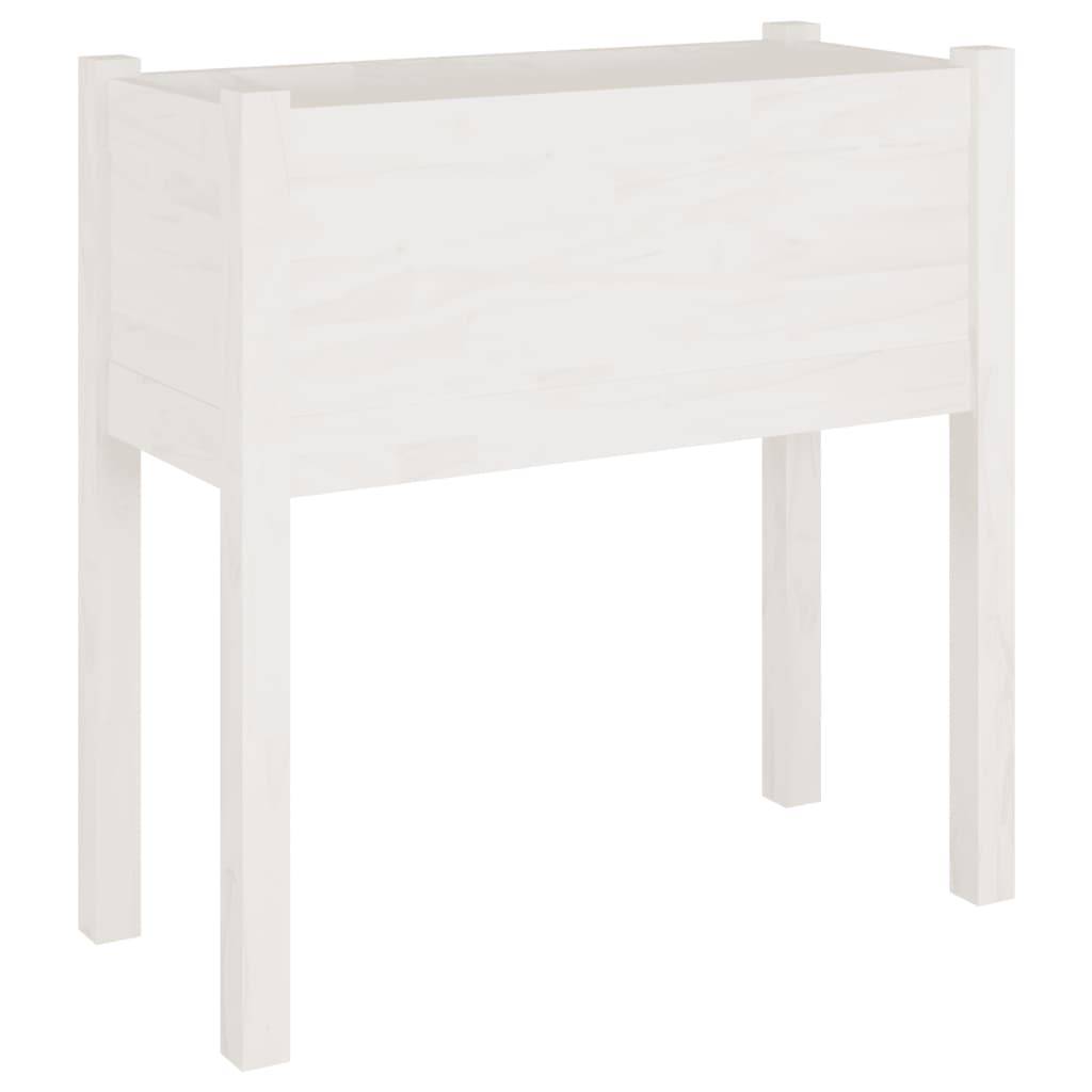 vidaXL Pflanzkübel 2 Stk. Weiß 70x31x70 cm Massivholz Kiefer