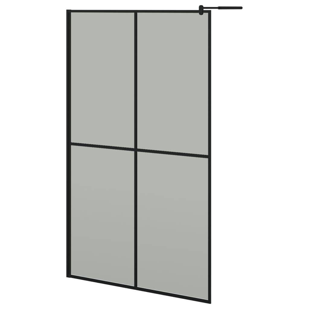 vidaXL Duschwand für Walk-in Dusche 118x190 cm Dunkles Sicherheitsglas